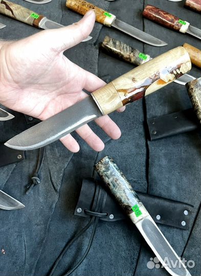 Якутский нож 110х18ш кованный ручная работы