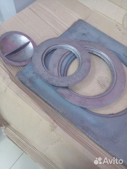 Плиты чугунные для мангала и печи(с кольцами)