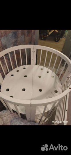 Детская кроватка трансформер с маятником