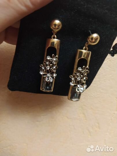 Серьги с кристалами swarovski