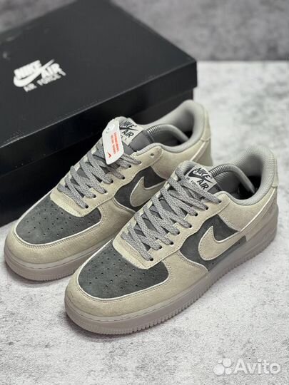 Кроссовки Nike Air Force 1 Grey Pavy (Арт.38830)