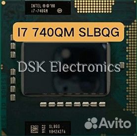 Процессор Intel i7-740QM/2630QM/2640M/2820QM ноут