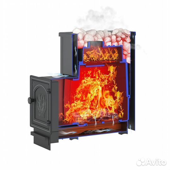 Печь везувий Сенсация 22 Антрацит (дт-4С)