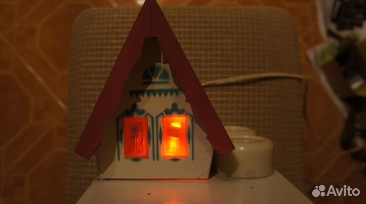 Ёлочные игрушки гдр,СССР, переключ. гирлянд Домик