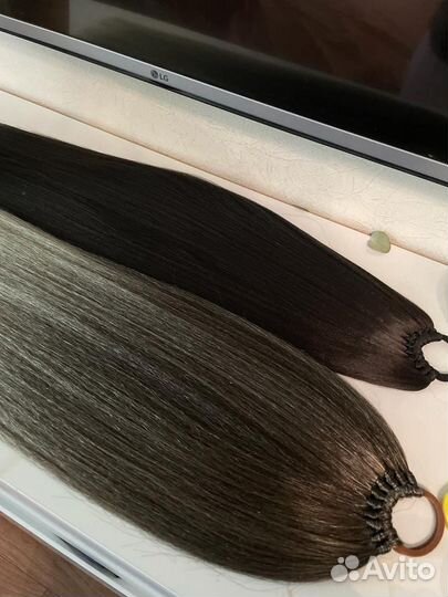 Хвост на резинке/ накладной хвост шиньон премиум