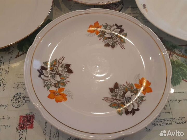 Блюдо, тарелка фарфор, Дулево, винтаж,ссср