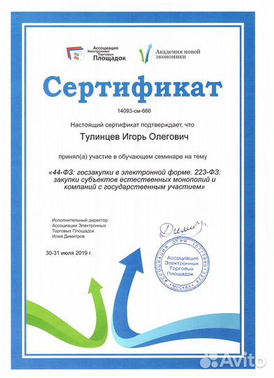 Тендерное сопровождение, госзакупки