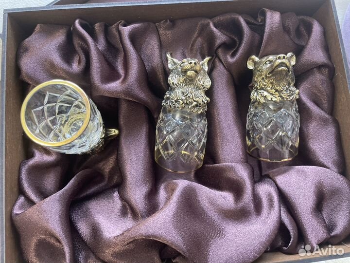 Рюмки перевертыши хрустальные