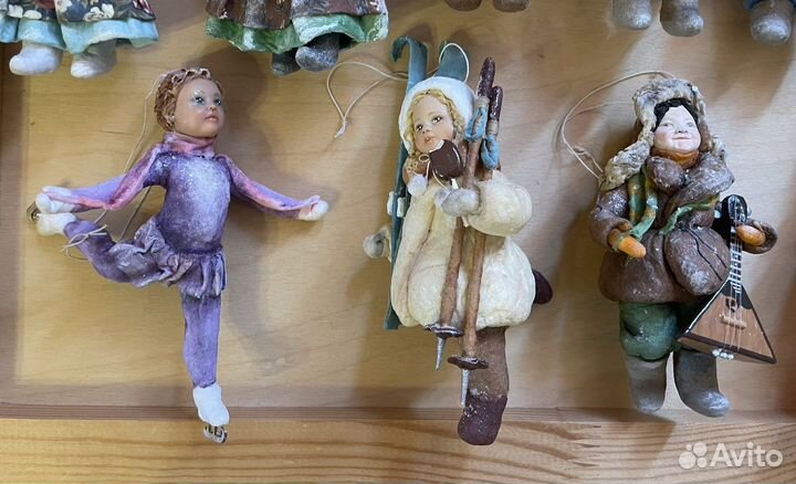 Коллекция ватных елочных игрушек