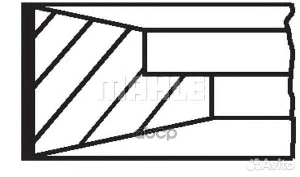 Кольца поршневые, комплект 06106N0 Mahle/Knecht