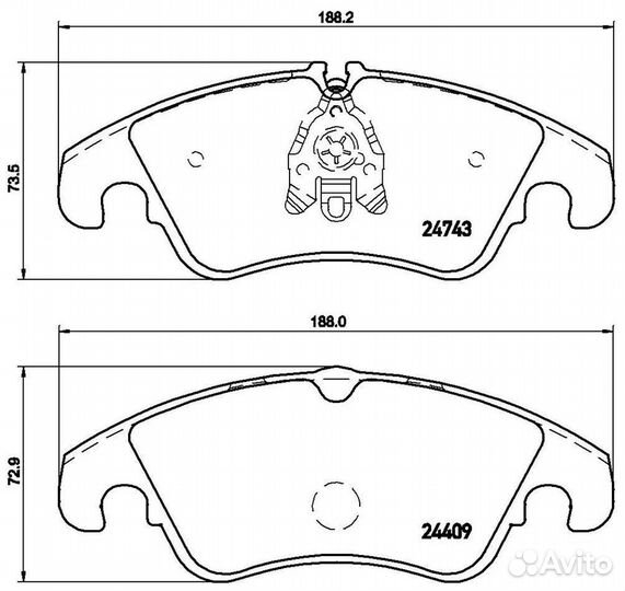 Колодки тормозные дисковые задние оригинал P85098