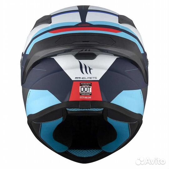 MT Helmets Targo S Kay Full Face Helmet Бело-синий