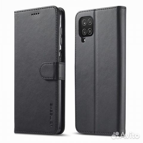 Кожаный чехол для Samsung M12, M32, A02, Xiaomi