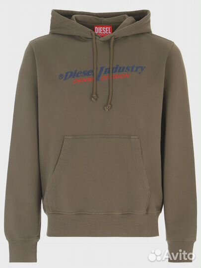 Худи хлопковое с принтом Diesel