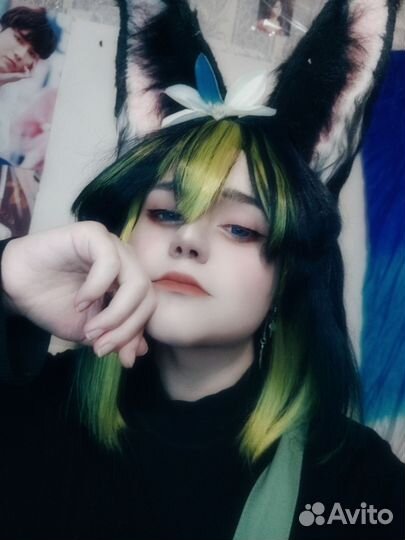 Парик+Ушки Тигнари геншин