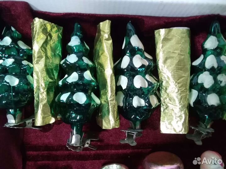 Елочные игрушки СССР на прищепке 50 г