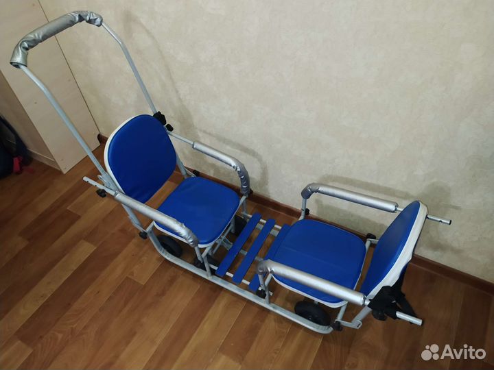 Коляска санки для двойни, погодок