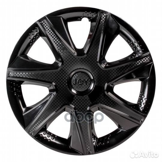 Колпаки колесные 15 Джой, черный глянец, карбон
