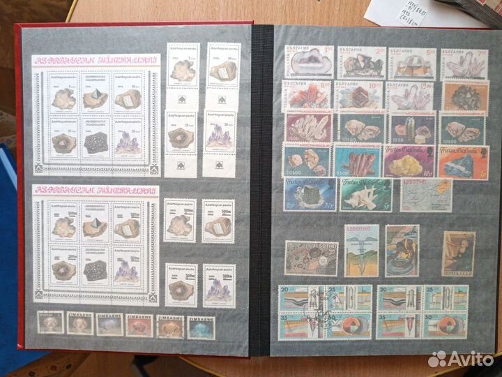 Коллекция марок минералы