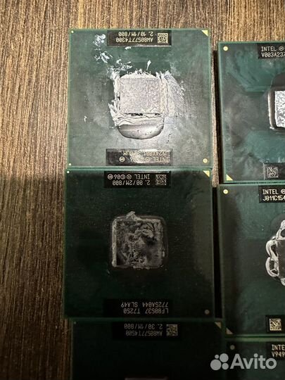 Лот 10шт проццесоры ноутбука intel t4300 и др