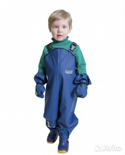 Новый Непромокаемый полукомбинезон и варежки