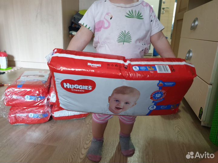 Подгузники huggies 4