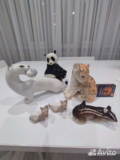 Фарфоровые статуэтка бурундук лфз