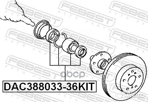 Подшипник ступицы передний toyota caldina AT211