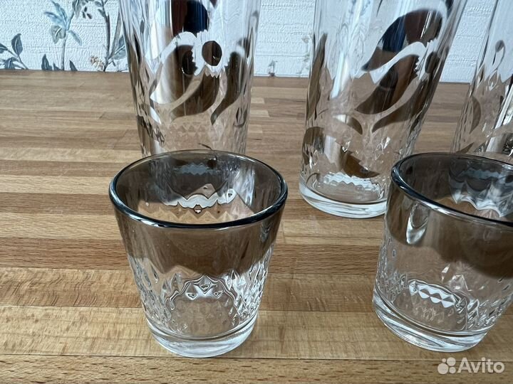 Набор стаканов 12шт золото