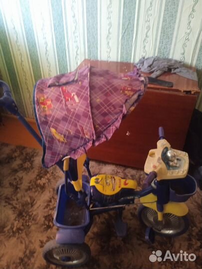 Велосипед коляска с ручкой