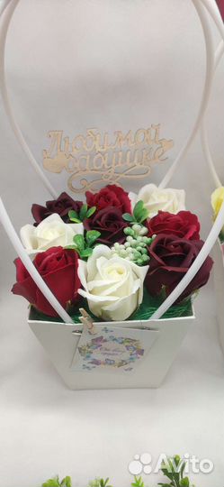 Букеты из мыльных роз учителю, воспитателю