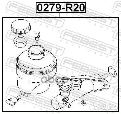 Цилиндр тормозной главный 0279R20 Febest