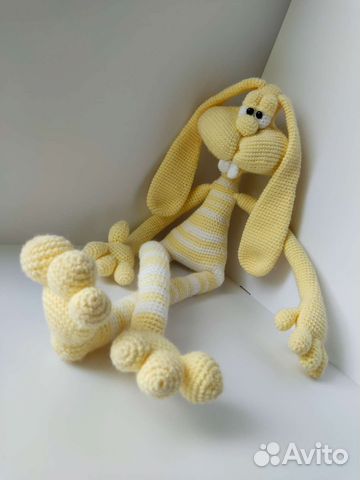 Мягкие игрушки вязанные заяц