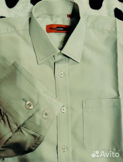 Рубашка школьная светло-салатовая 152-168р