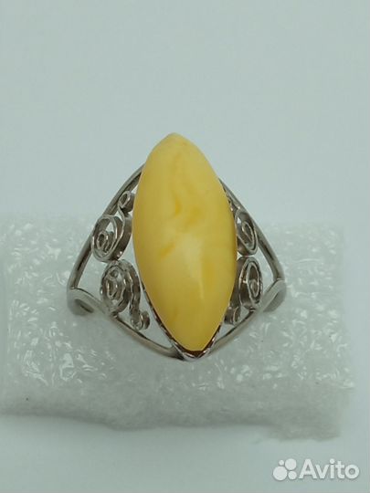 Янтарь кольцо с янтарем