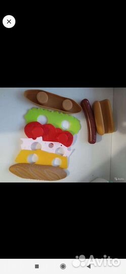 Наборы детской посуды, наборы продуктов, пицца