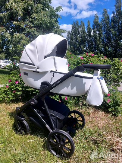 Коляска montana 2в1 riko basic ecco Белая
