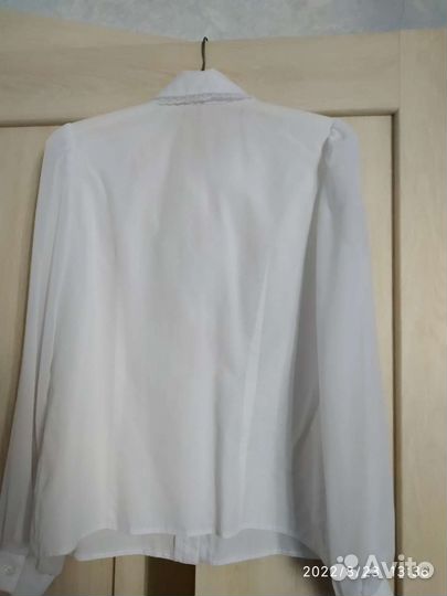 Блузка белая для девочек 152