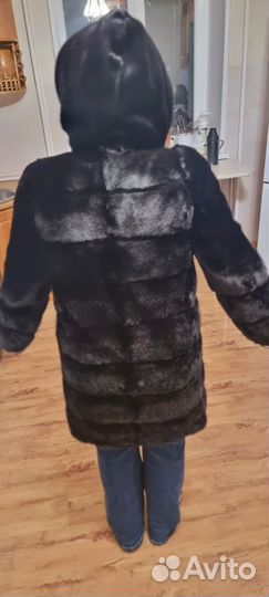Шуба норковая с капюшоном 46 48