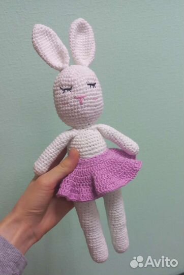 Мягкая игрушка заяц ручной работы