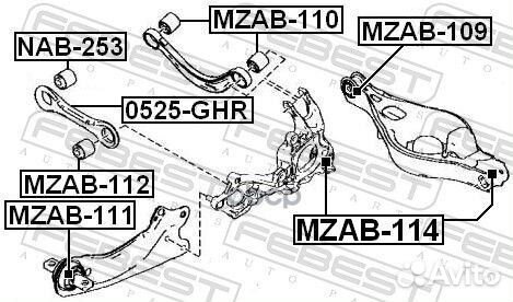 Сайлентблок mzab-112 mzab-112 Febest