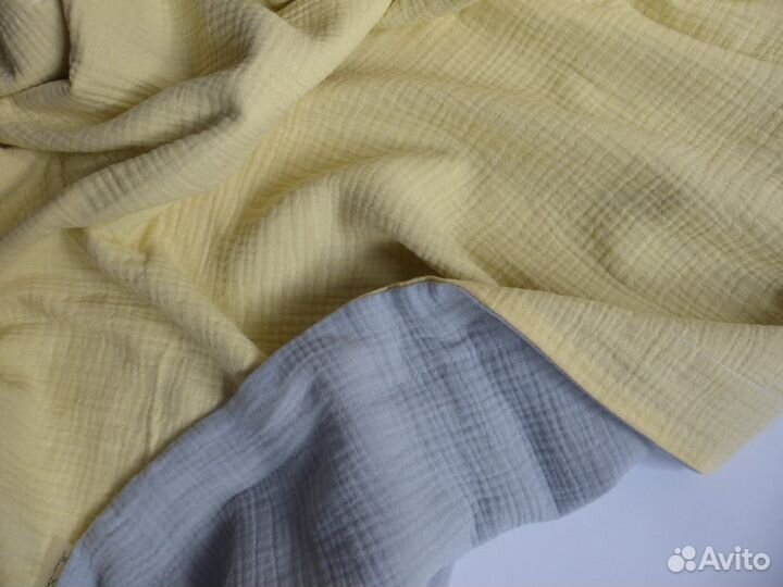 Детский муслиновый плед однотонный