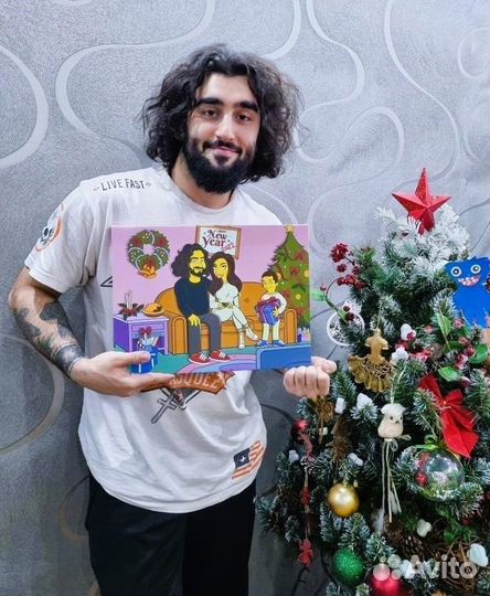 Портрет в стиле Симпсоны и Рик и Морти