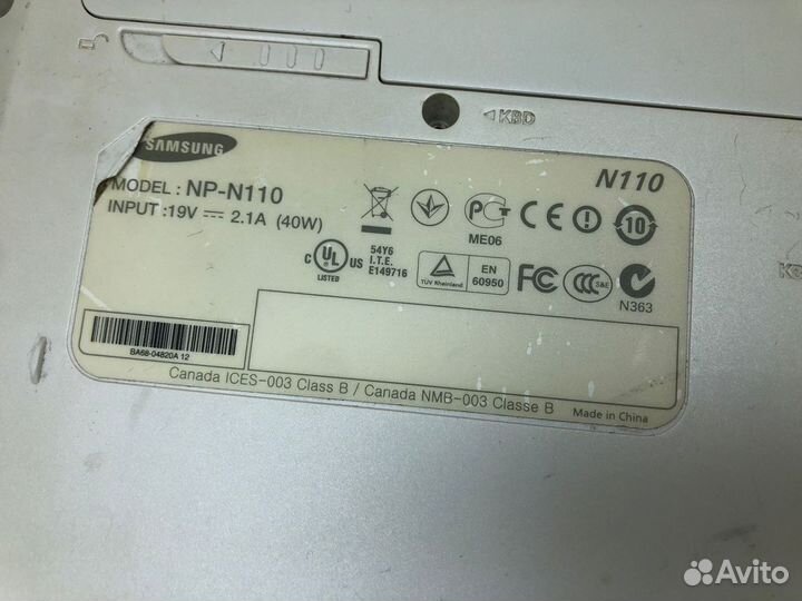 На запчасти нетбук Samsung N110