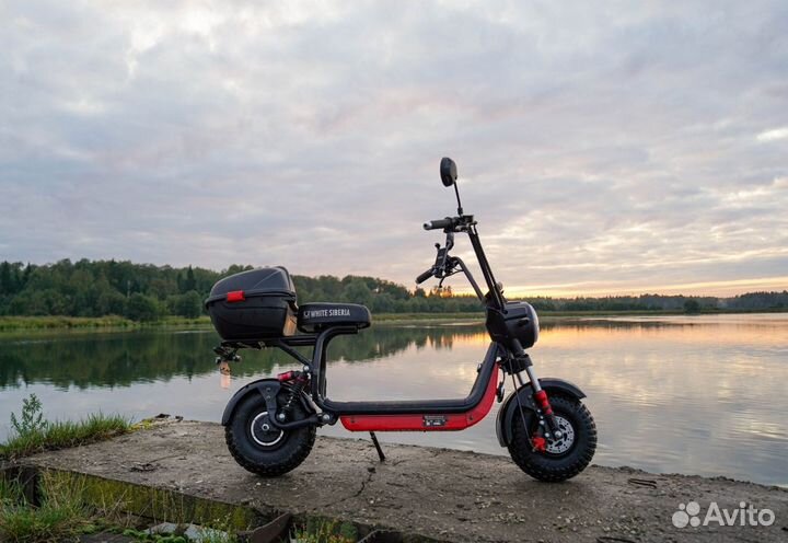 Электроскутер white siberia mini R 2.0 1200W black