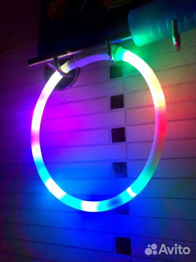 Светящийся светодиодный ошейник для собак и кошек