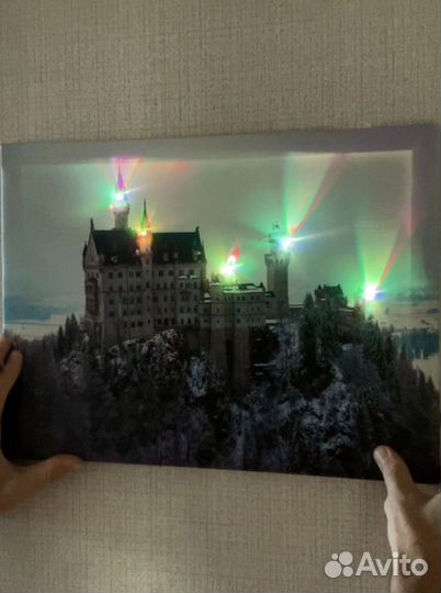 Картина с подсветкой интерьерная