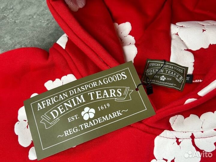 Худи Denim Tears Red (оригинальное качество)