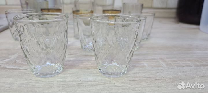 Одним лотом.Стопки, гранеёный стакан