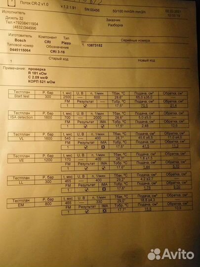 Форсунка 0445115064 оm642 Mercedes, Jeep